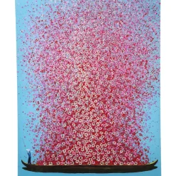 Bild Touched Flower Boat Blau Pink 160X120Cm