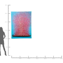 Bild Touched Flower Boat Blau Pink 160X120Cm