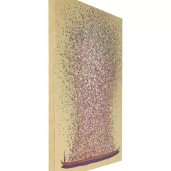 Bild Touched Flower Boat Gold Pink 160X120Cm