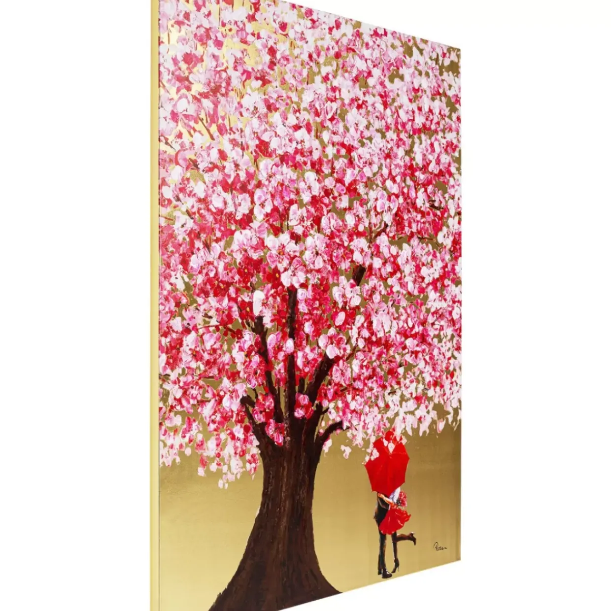 Bild Touched Flower Couple Gold Pink 160X120Cm