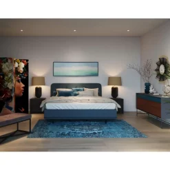 Boxspringbett Luna Blau 180X200Cm