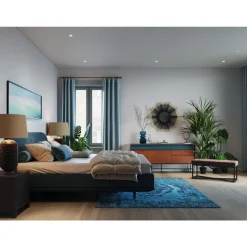 Boxspringbett Luna Blau 180X200Cm