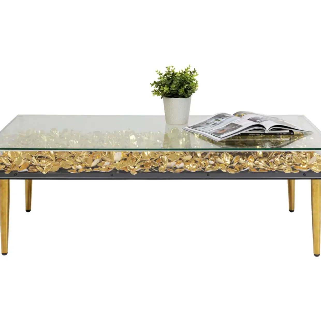 Couchtisch Gold Flowers 120X60