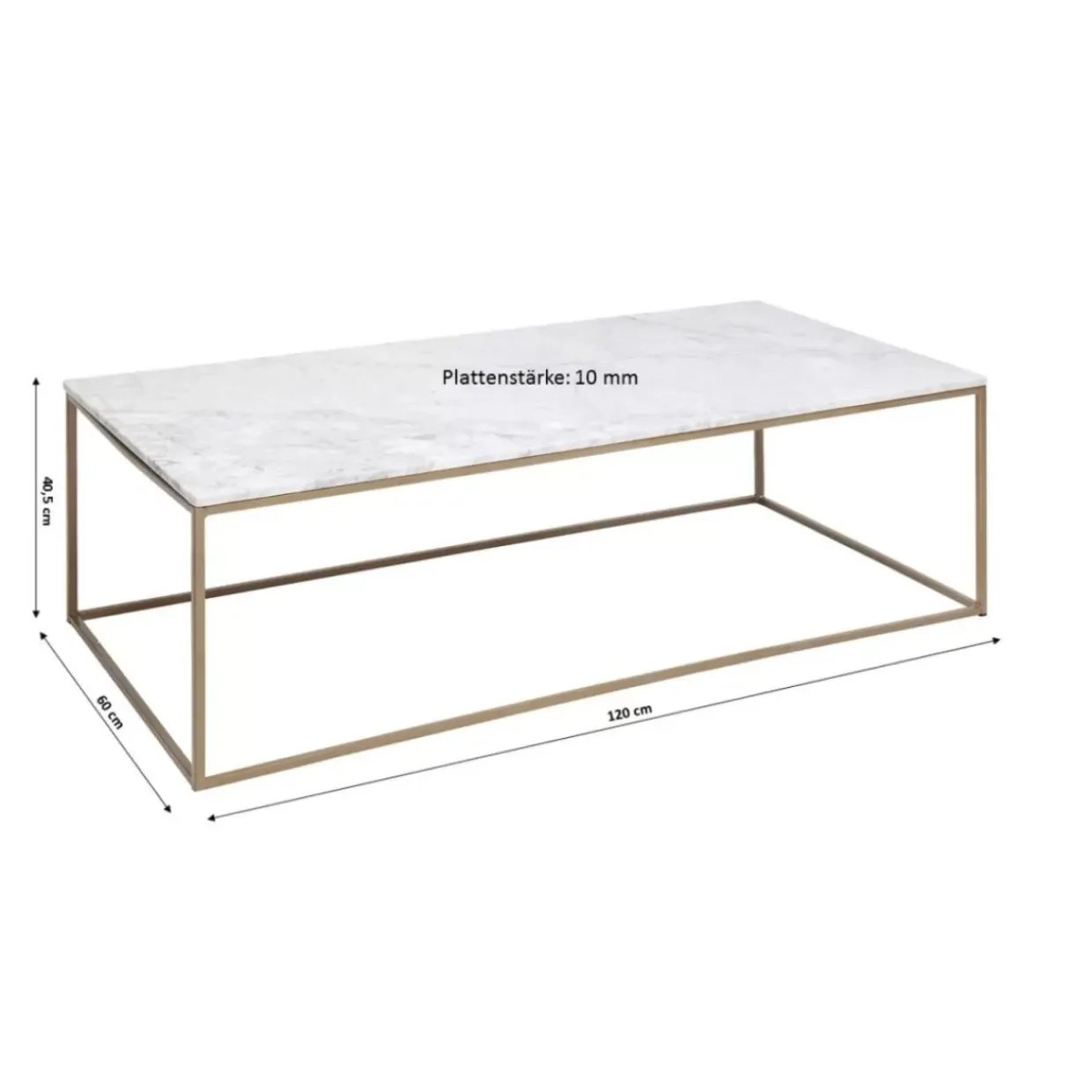 Couchtisch Key West Gold 120X60
