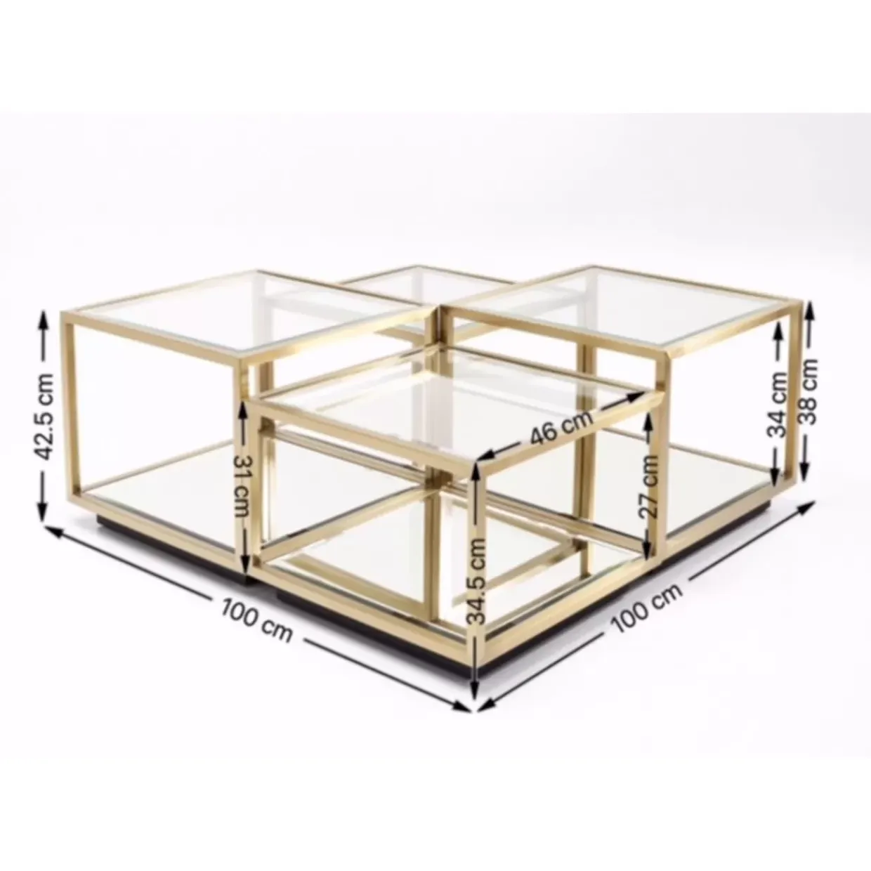 Couchtisch Luigi Gold (4/Set)