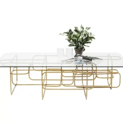 Couchtisch Meander Gold 140X80Cm