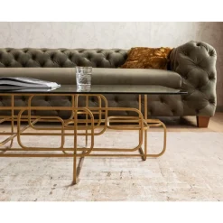 Couchtisch Meander Gold 140X80Cm