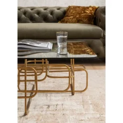 Couchtisch Meander Gold 140X80Cm