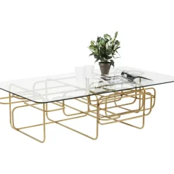 Couchtisch Meander Gold 140X80Cm
