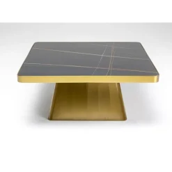 Couchtisch Miler Gold 80X80Cm