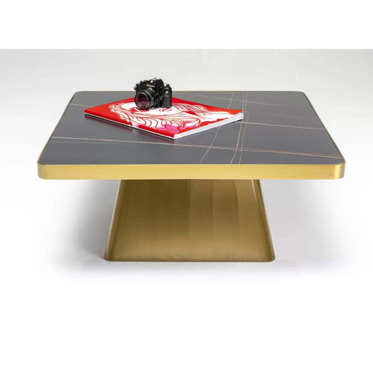 Couchtisch Miler Gold 80X80Cm