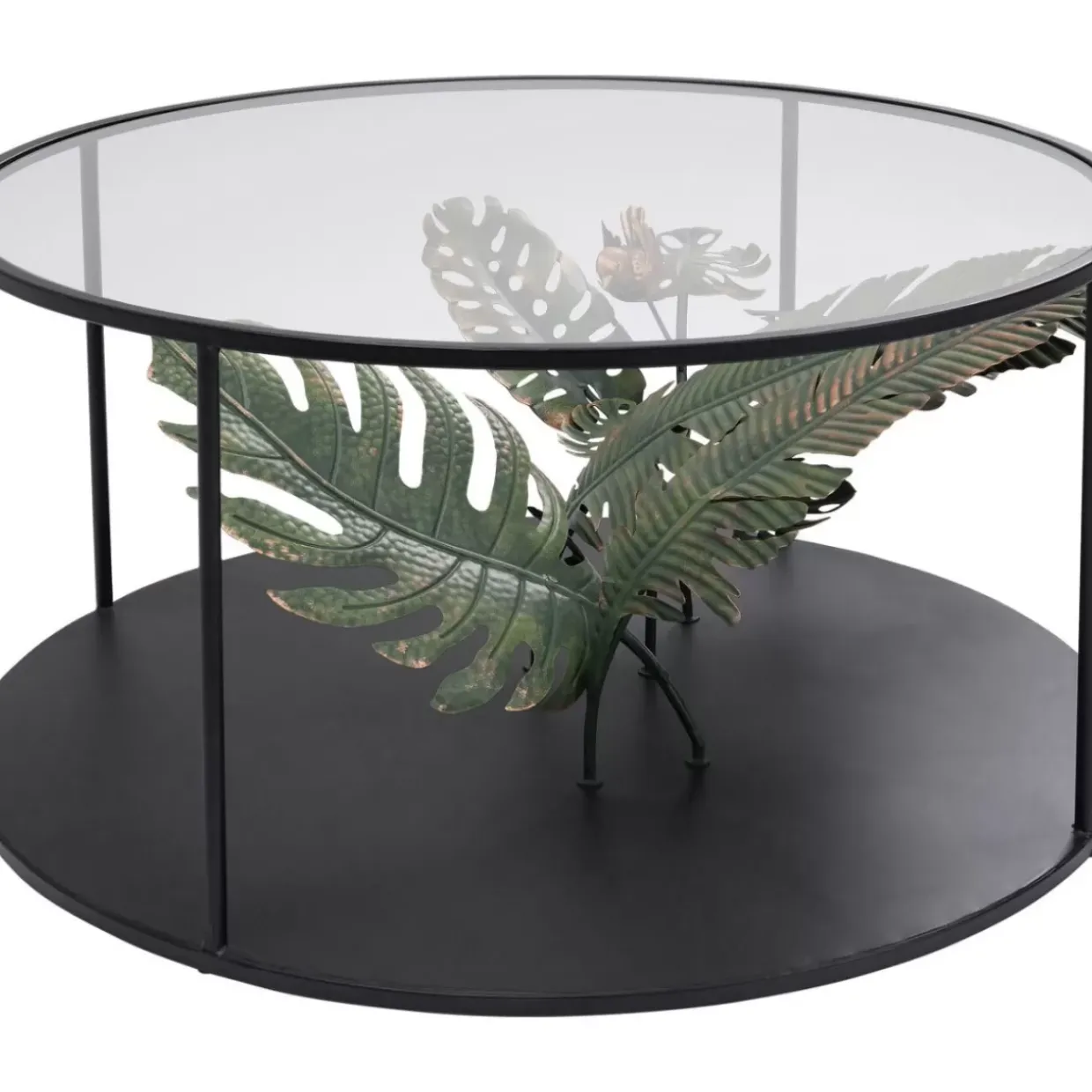 Couchtisch Palms Schwarz O80Cm