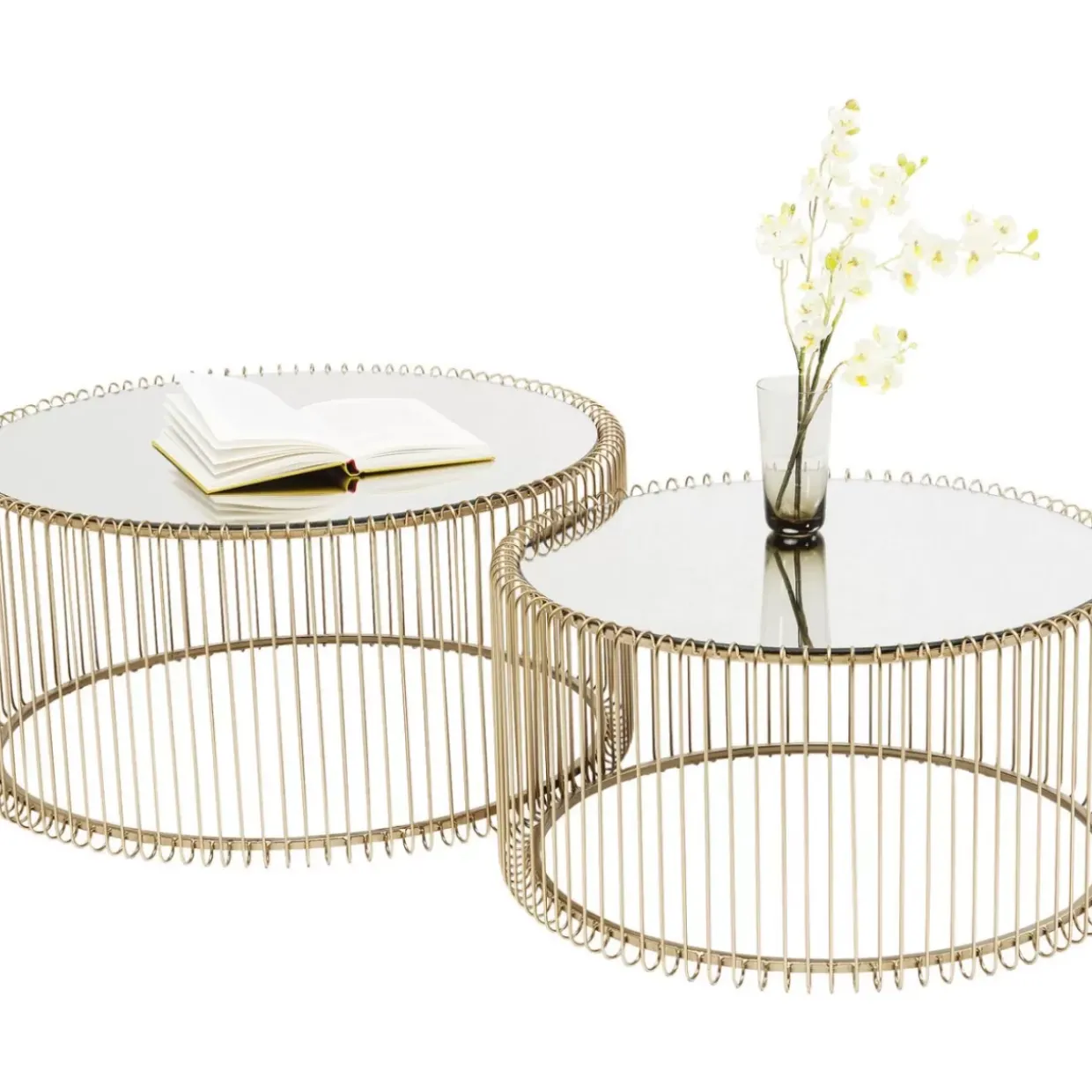 Couchtisch Wire Messing (2/Set)