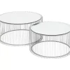 Couchtisch Wire Silber (2/Set)