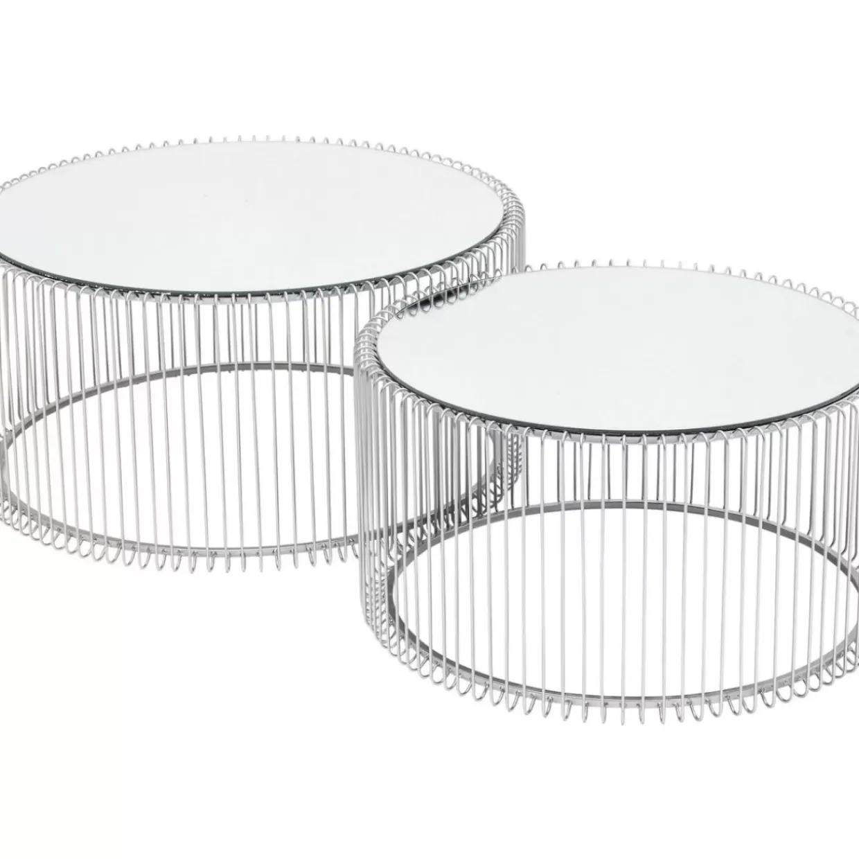 Couchtisch Wire Silber (2/Set)
