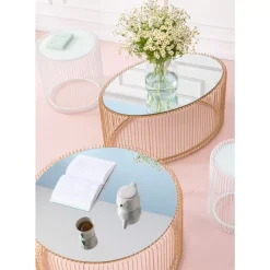 Couchtisch Wire Uno Brass O80Cm