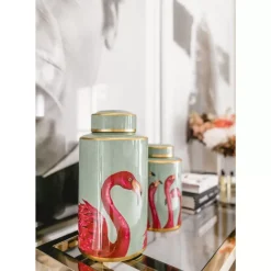 Deko Dose Flamingos 39Cm