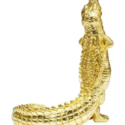 Deko Figur Alligator Gold 39Cm