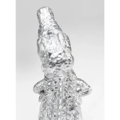Deko Figur Alligator Silber 39Cm