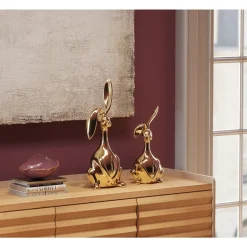 Deko Figur Bunny Gold 52Cm