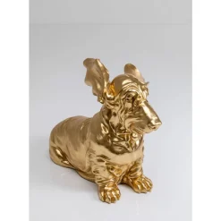 Deko Figur Coiffed Dog Gold 52Cm