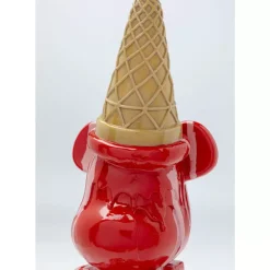 Deko Figur Gelato Bear Rot 40Cm