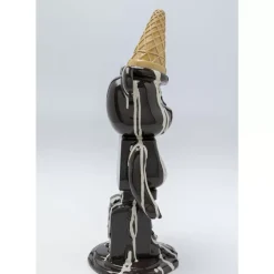 Deko Figur Gelato Bear Schwarz 40Cm