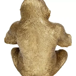 Deko Figur Gorilla Holding Bowl Gold
