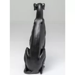 Deko Figur Greyhound Bruno Schwarz Matt 80Cm