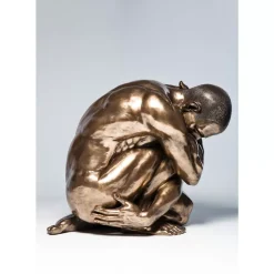 Deko Figur Nude Man Hug Bronze 54Cm