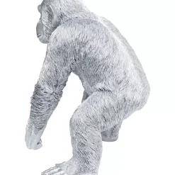 Deko Figur Playing Ape Silber 50