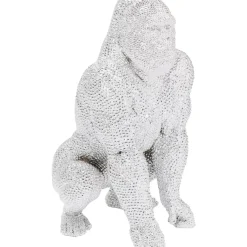 Deko Figur Shiny Gorilla Silber 80Cm