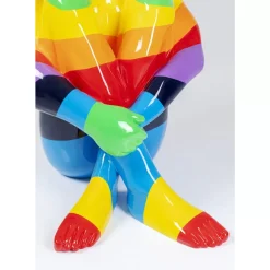 Deko Figur Sitting Dog Rainbow 173