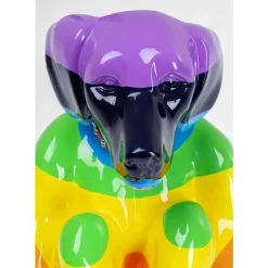 Deko Figur Sitting Dog Rainbow 80
