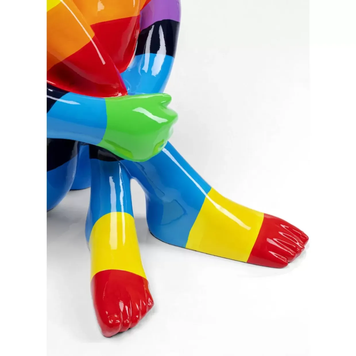 Deko Figur Sitting Dog Rainbow 80