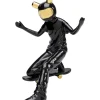 Deko Figur Skating Astronaut Schwarz 21Cm