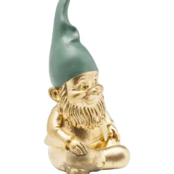 Deko Figur Zwerg Sitting Gold Grun 19Cm