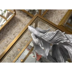 Deko Objekt Betta Fish Silber Klein