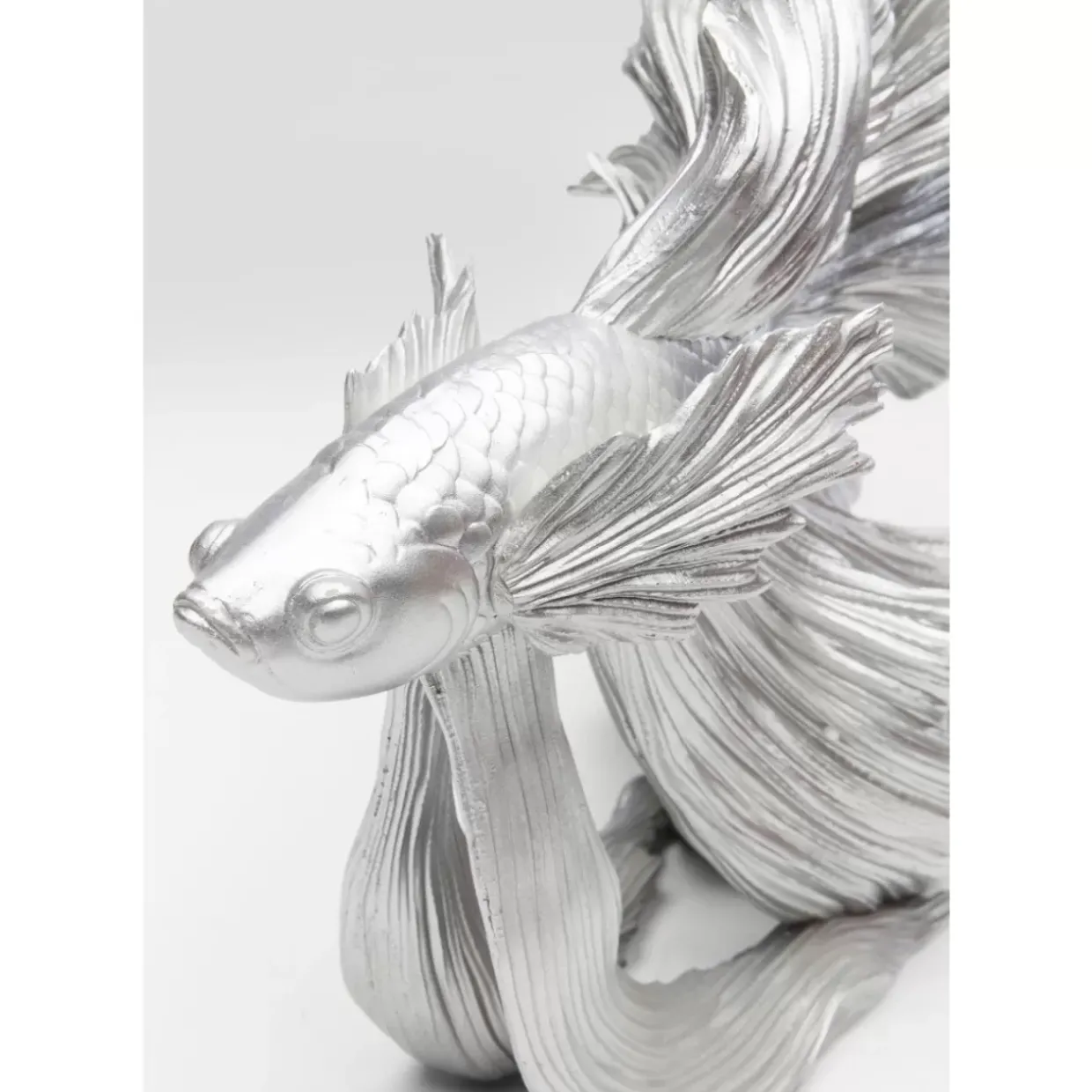 Deko Objekt Betta Fish Silber Klein