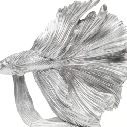 Deko Objekt Betta Fish Silber Klein