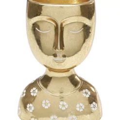 Deko Objekt Daisy Head Gold 19Cm