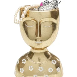 Deko Objekt Daisy Head Gold 19Cm