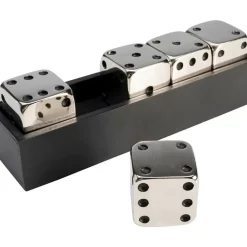 Deko Objekt Dices Silber 20X6Cm