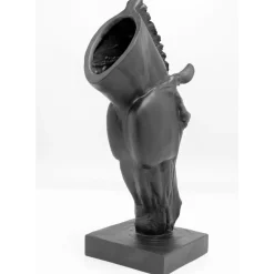 Deko Objekt Horse Face Schwarz 72Cm