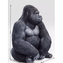 Deko Objekt Monkey Gorilla Side Xl Schwarz