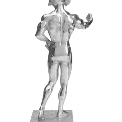 Deko Objekt Muscle Dog Silber