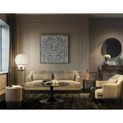 Deko Rahmen Silver Flower 100X100Cm