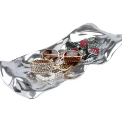 Deko Schale Jade Silber 48X22Cm