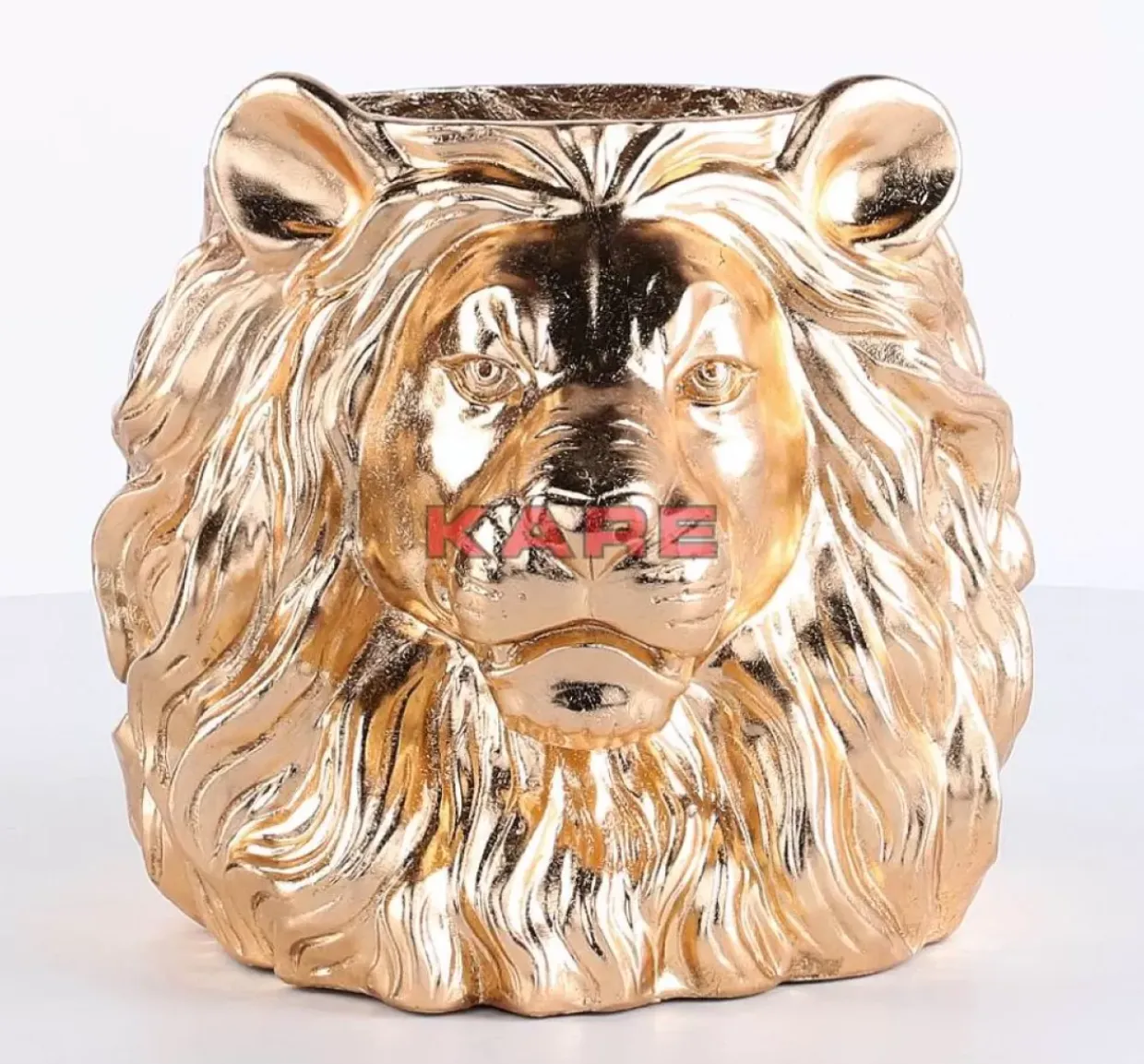 Deko Ubertopf Lion Gold