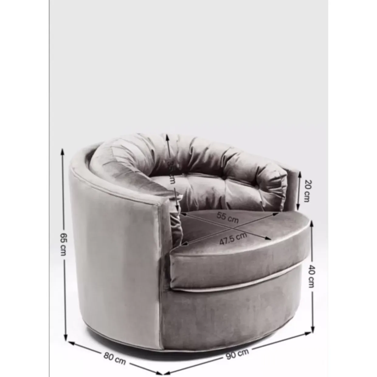 Drehsessel Music Hall Grau